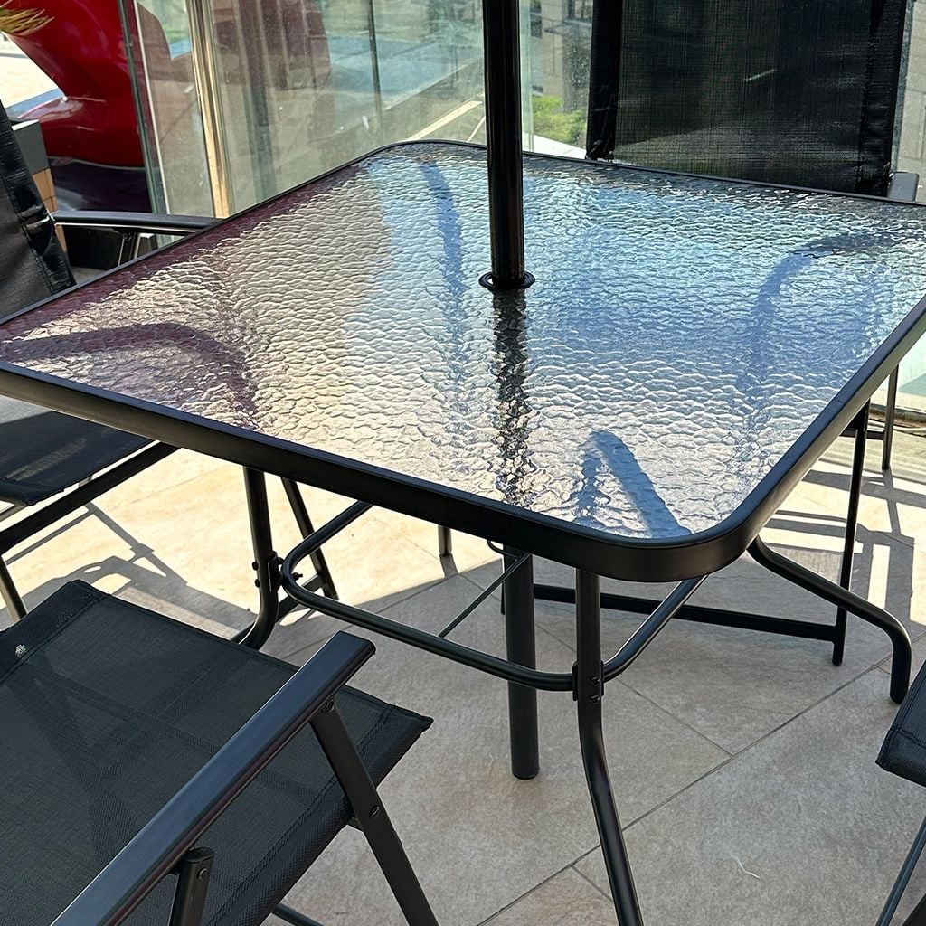 جلسة حديقة بأربعة كراسي ومظلة - 12