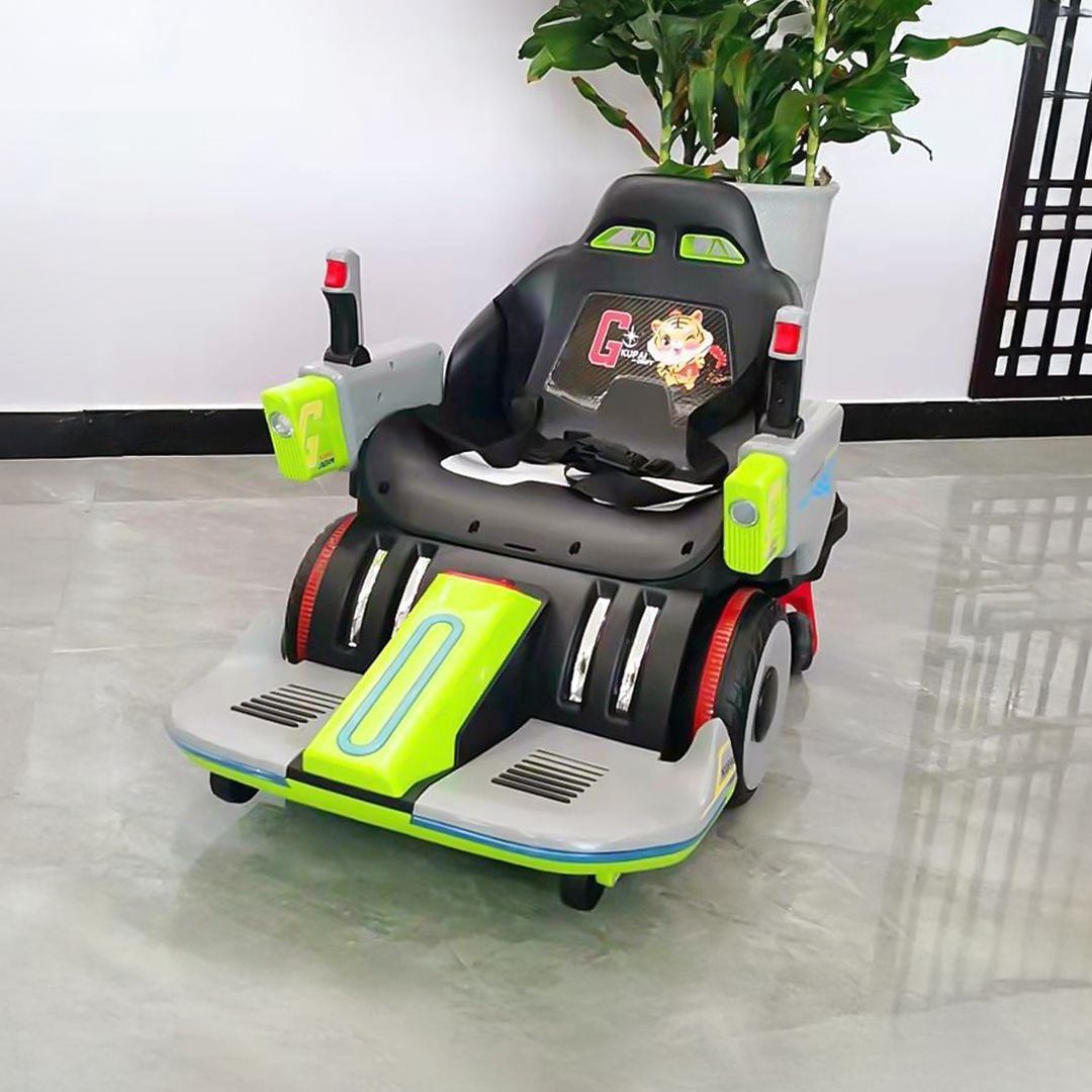 كرسي قيادة كهربائي للأطفال مع إضاءة ليزر تفاعلية - 10