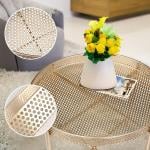 طاولة صينية تقديم معدنية ذهبية - 8