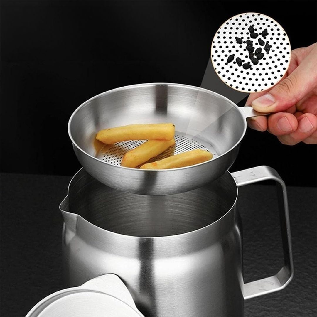 مقلاة زيت عميقة مع مصفاة - 12