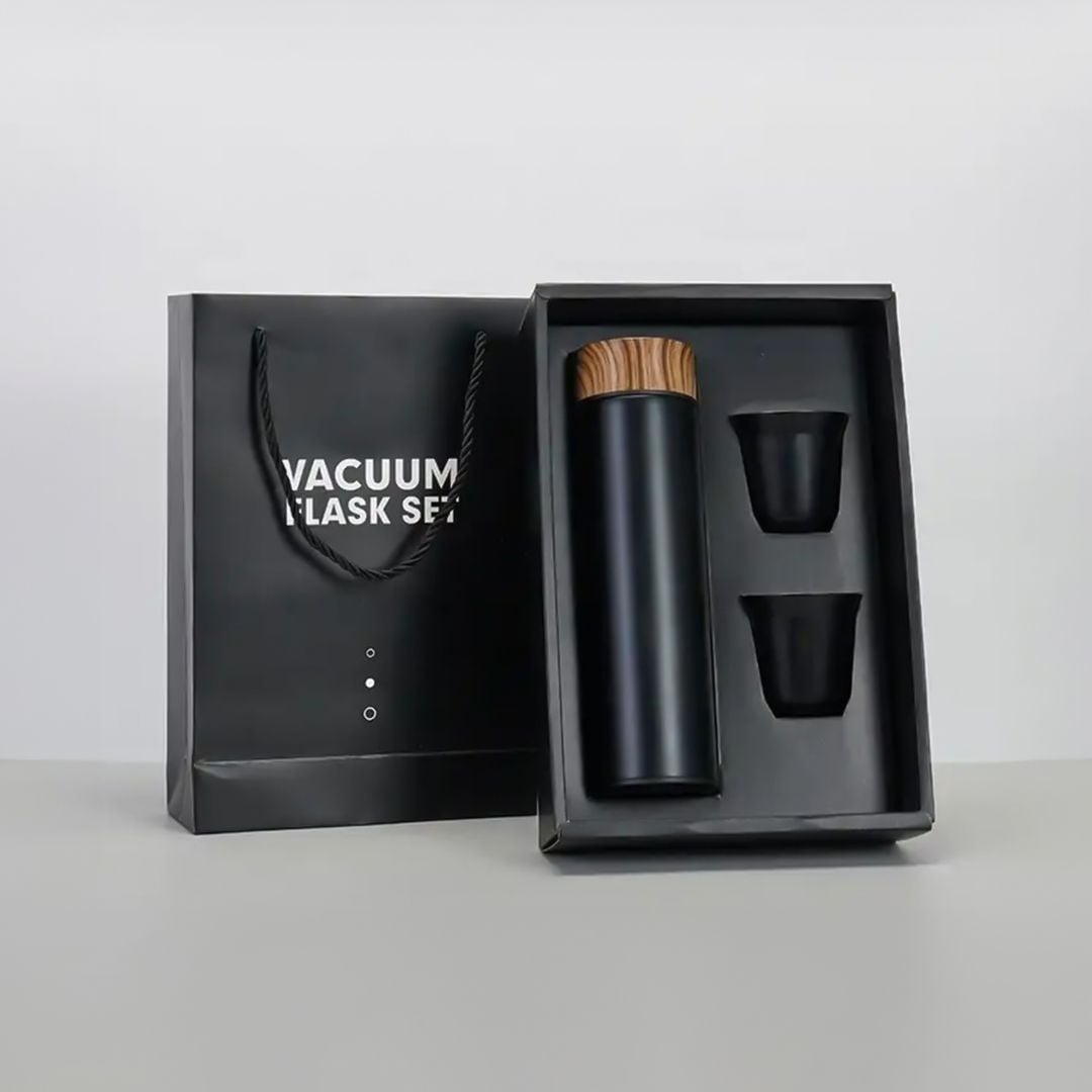 قارورة ماء مع فنجانين من الستانلس - 12