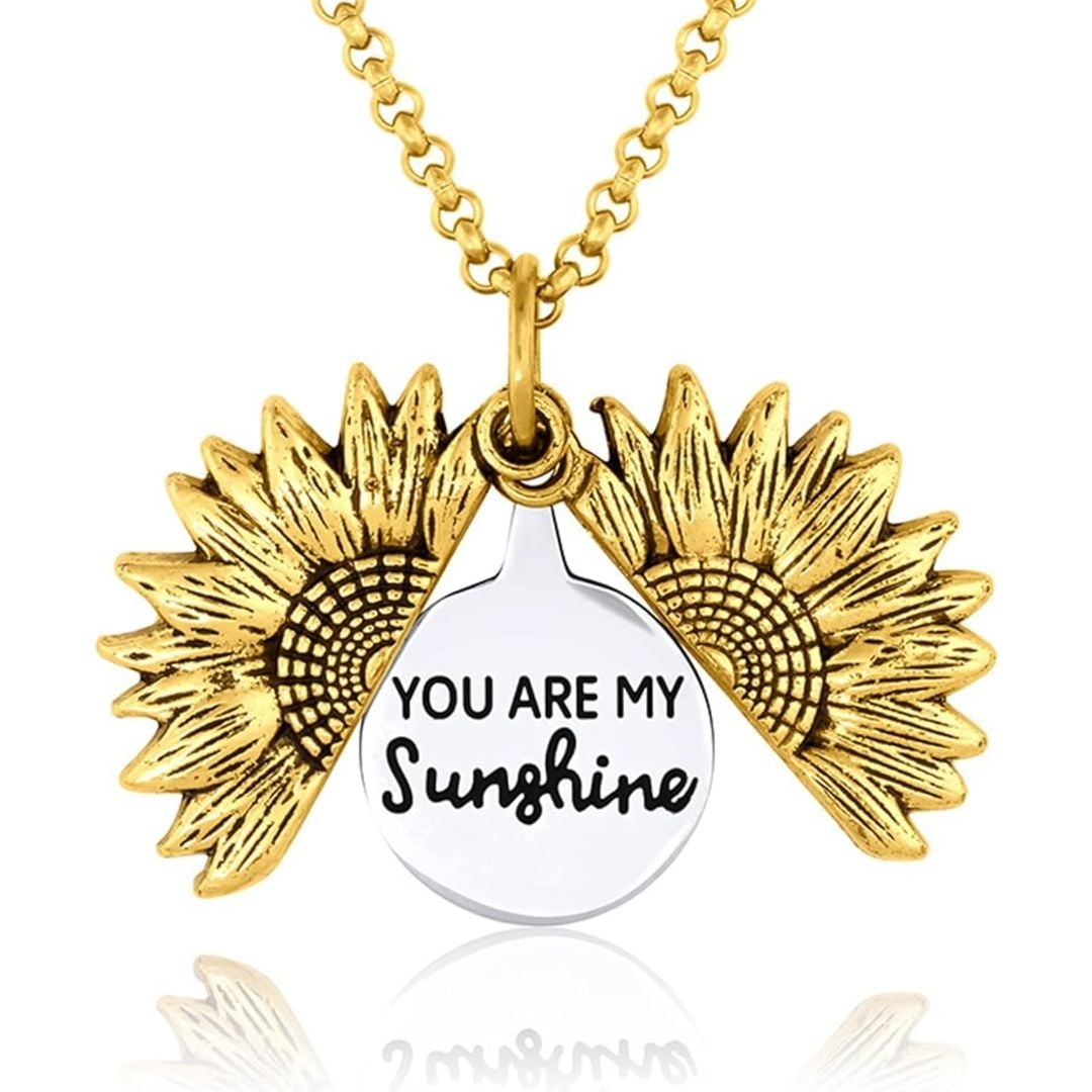 Gold Plated Sunflower Necklace - 9