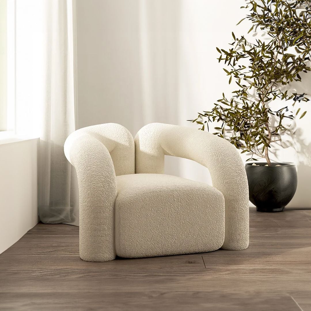 Velvet Chair with Footrest product thumbnail 12