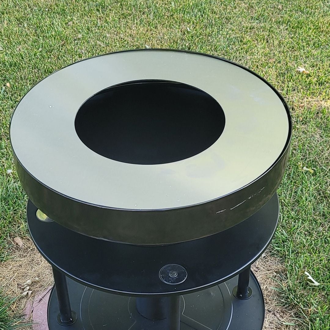  موقد الحطب الخارجي مع مساحة تخزين - 12