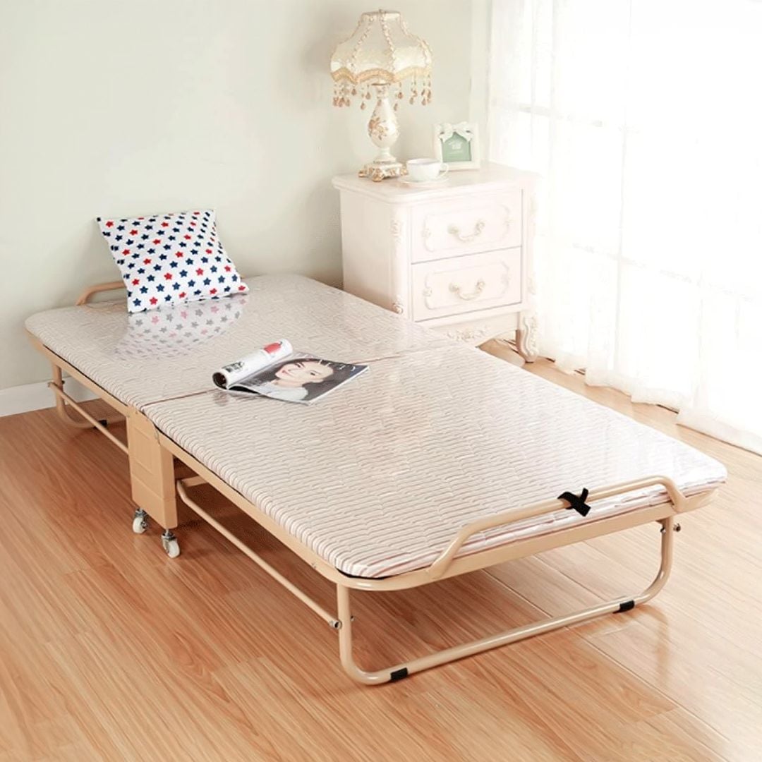 سرير قابل للطي مع فرشة مدمجة - 3