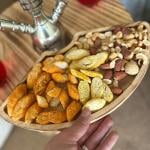 ستاند أرجيلة خشبي فاخر بسطح مقسّم للتسالي من روح - 6