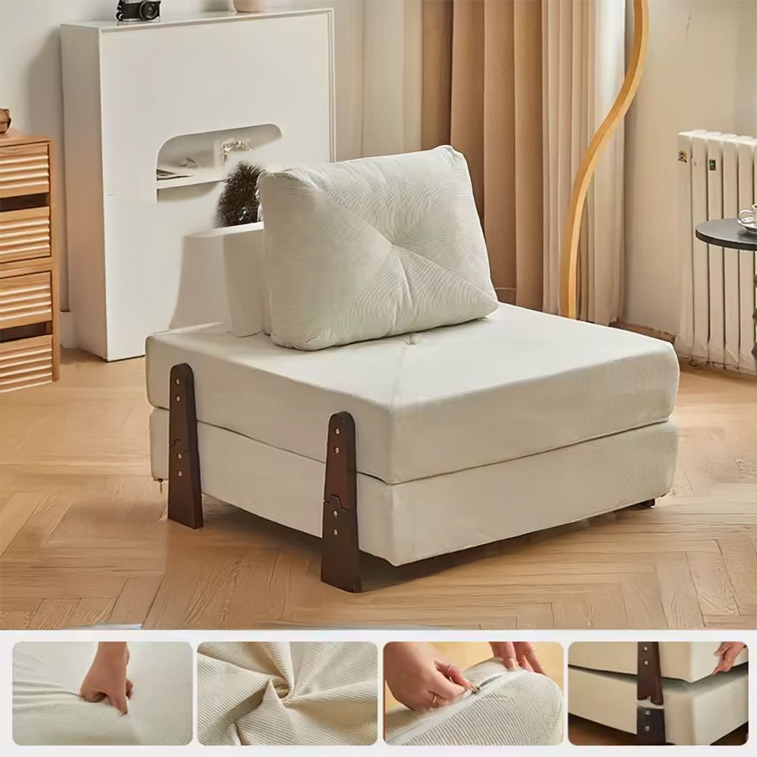 كرسي و سرير أرضي بأرجل خشبية - 5