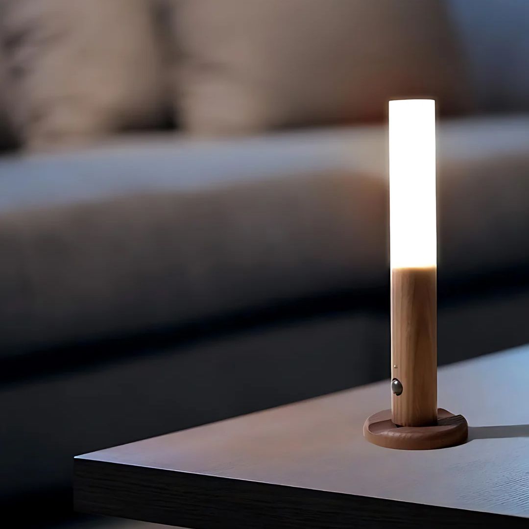 Wooden LED Lamp With Motion Sensor product thumbnail 3