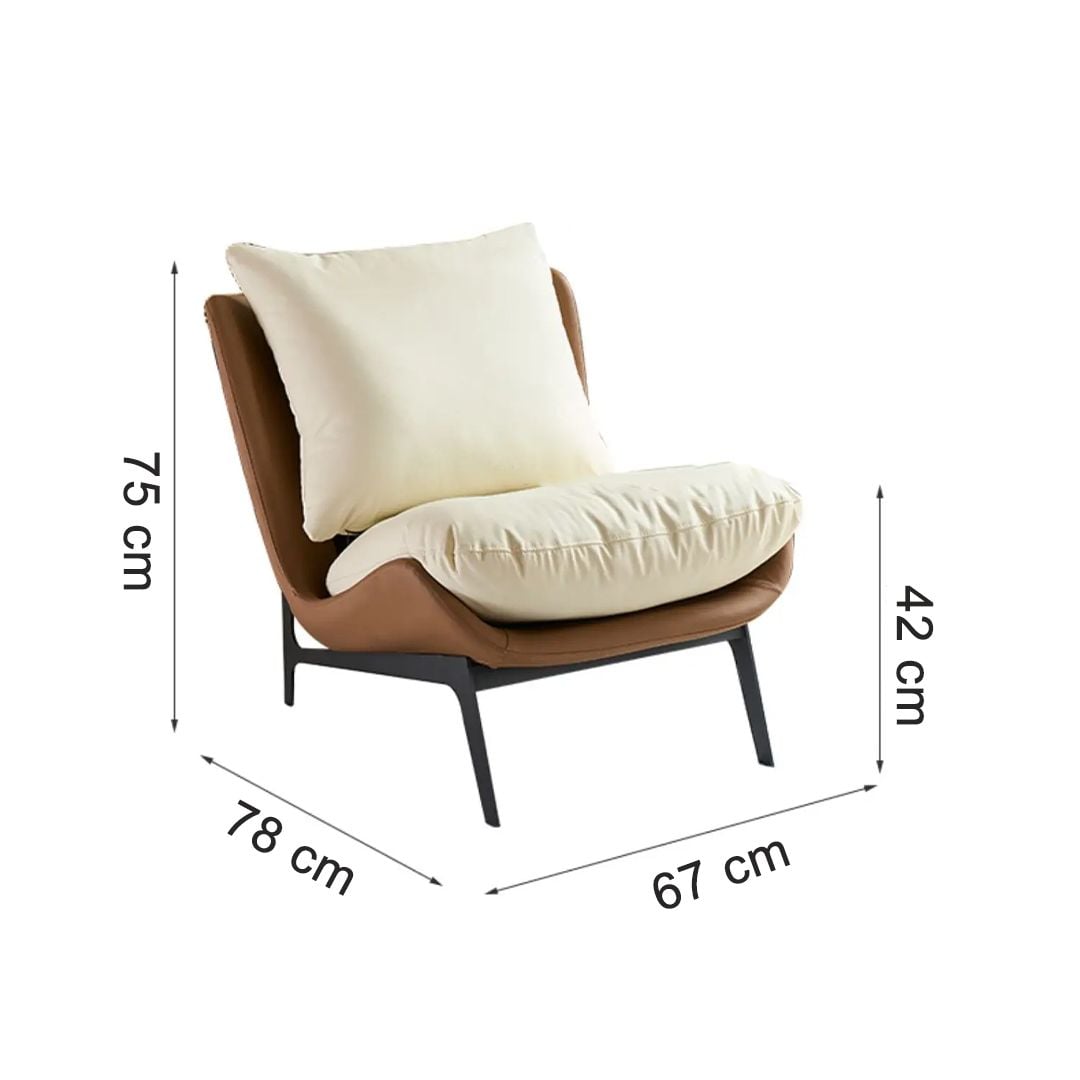 Luxurious Leather Chair With Metal Legs product thumbnail 17