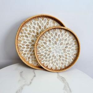 صواني دائرية من الخيزران - 3