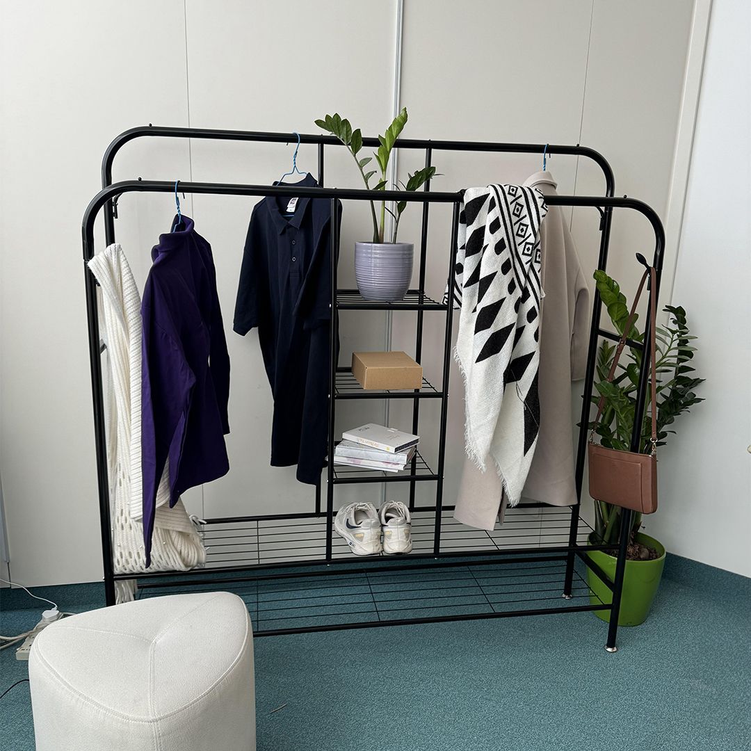 Clothes Stand With Shelves and Hanger