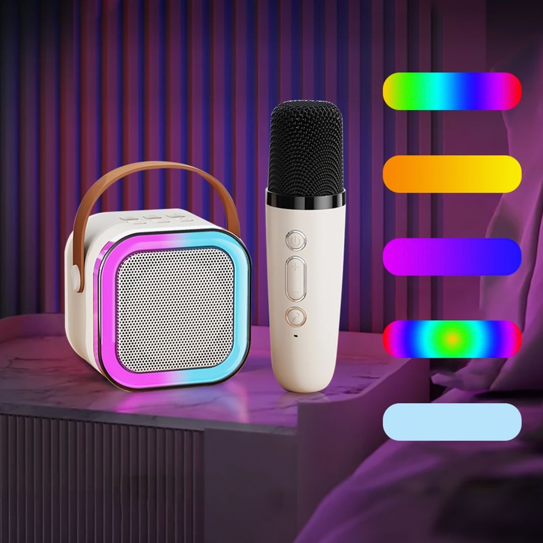 سماعة كاريوكي محمولة مع ميكروفون عدد 2 - 3