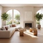 طقم طاولات بتصميم ساعة يد تروس الذهبية - 5