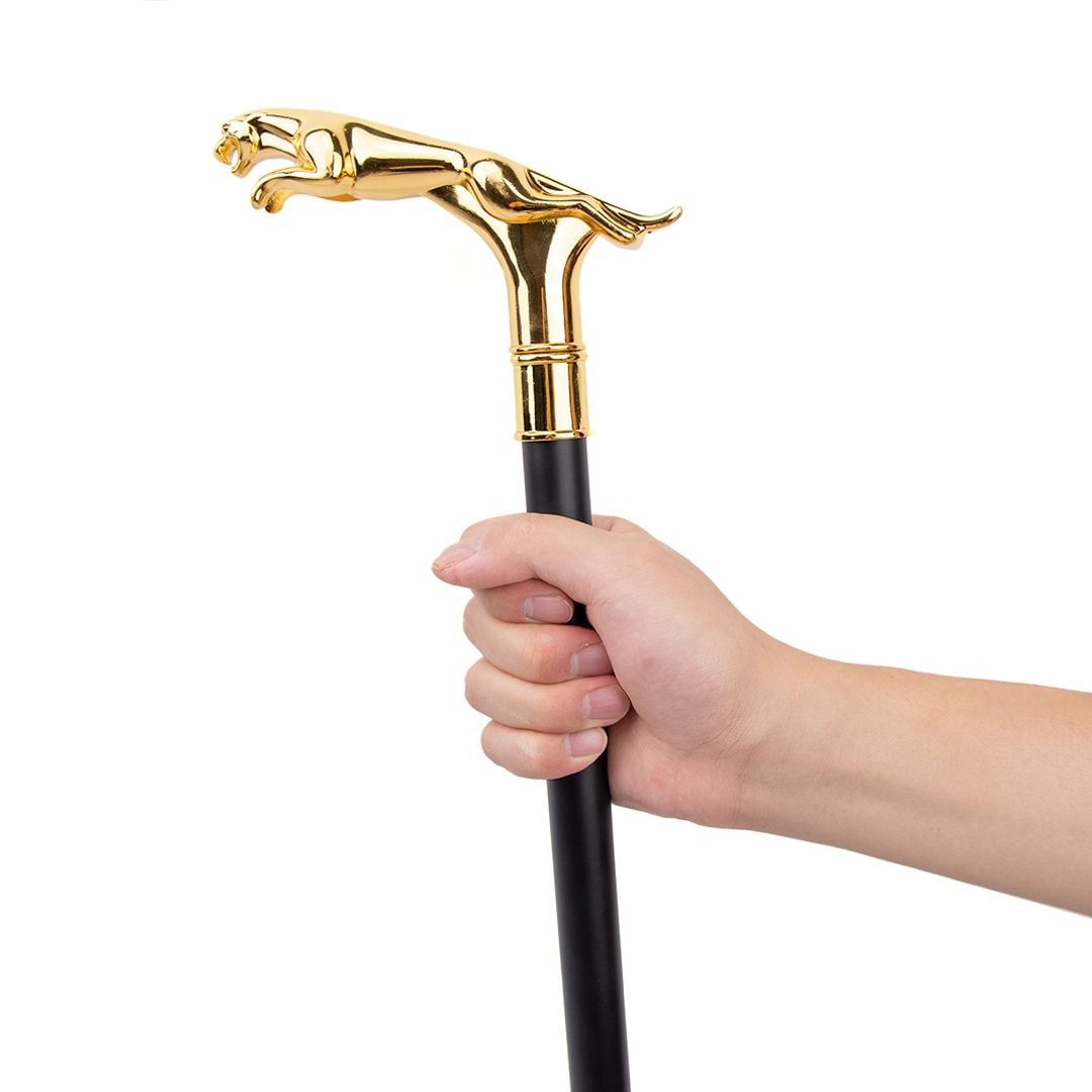 Leopard Handle Walking Stick - 4