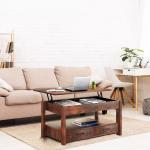 طاولة وسط خشبية بسطح متحرك - 9