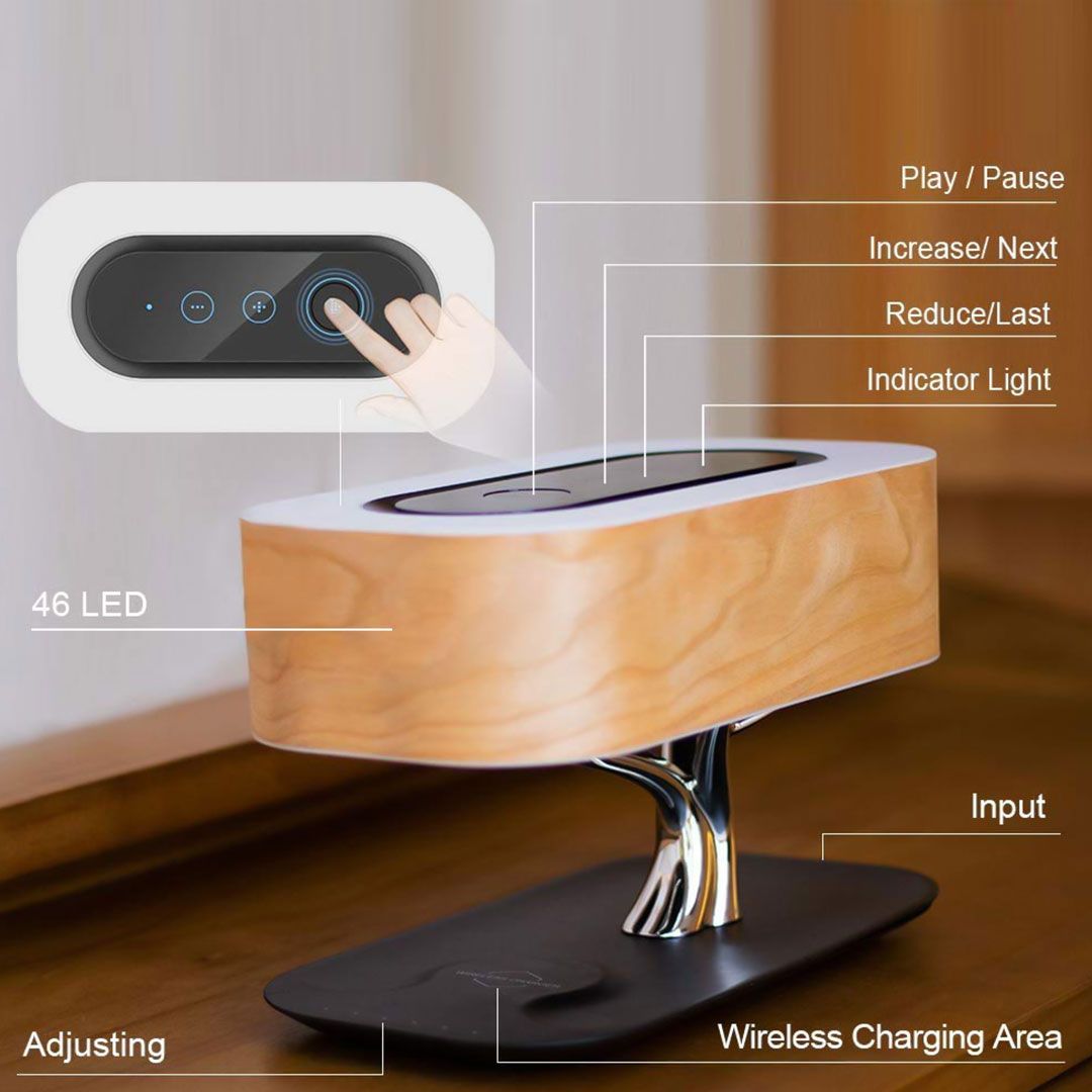 Bedside Lamp with Bluetooth Speaker and Wireless Charger product thumbnail 17