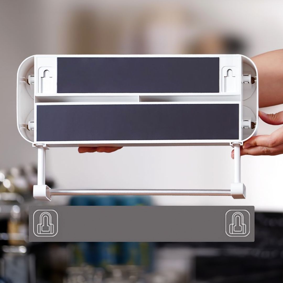 موزع تغليف مزدوج مع حامل للمناديل - 10