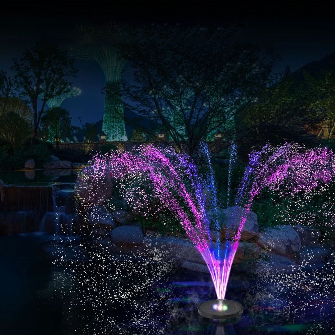 النافورة المُضيئة على الطاقة الشمسية - 2