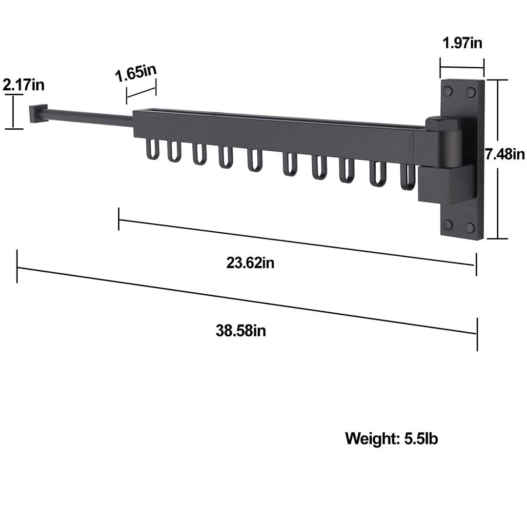 wall mounted clothes rack product thumbnail 4