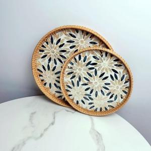 صواني دائرية من الخيزران - 4