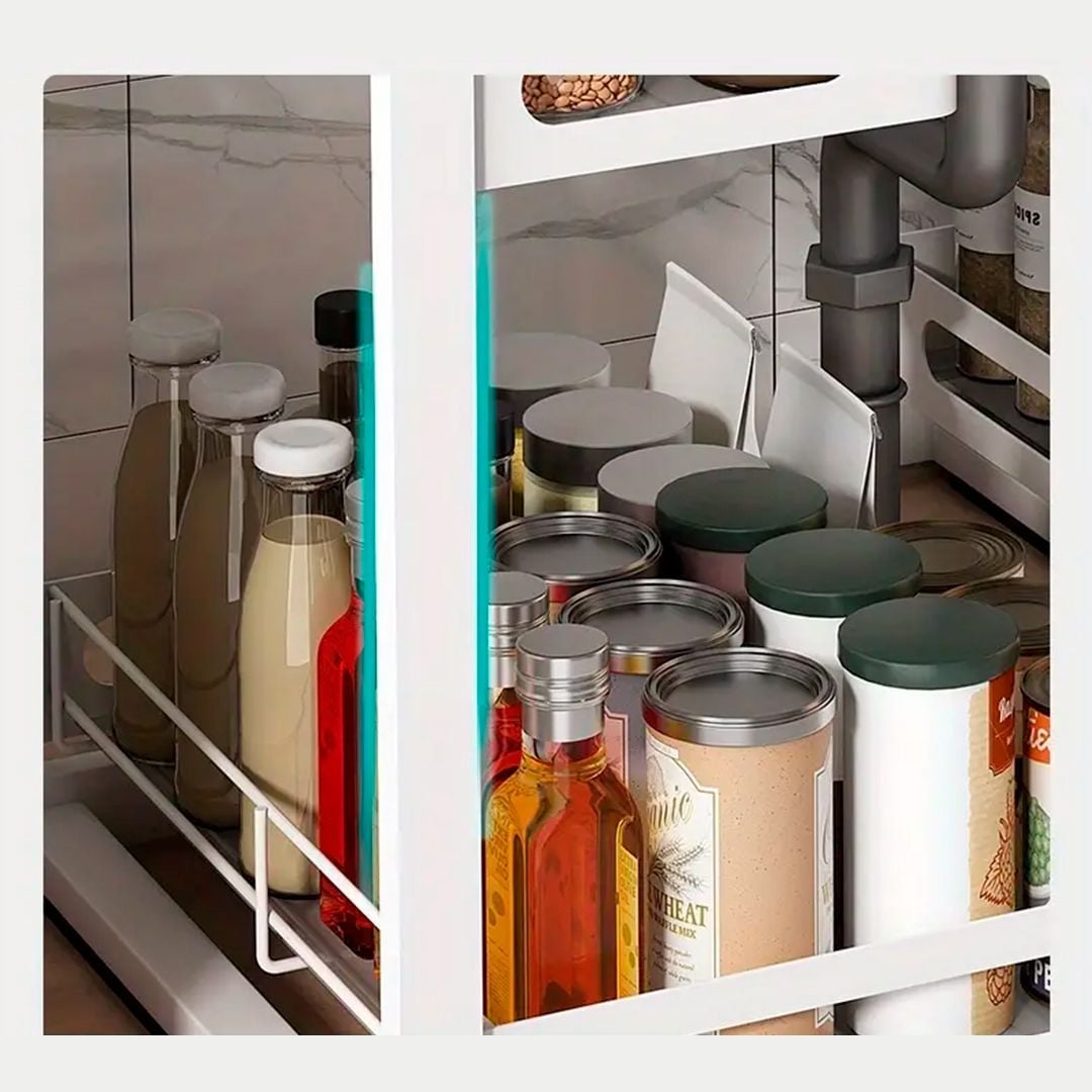 رفوف سحب لتنظيم الخزائن - 6