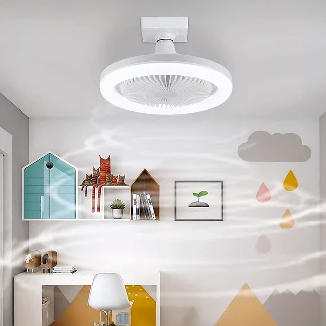 Fan with LED Light and Remote Control - 9