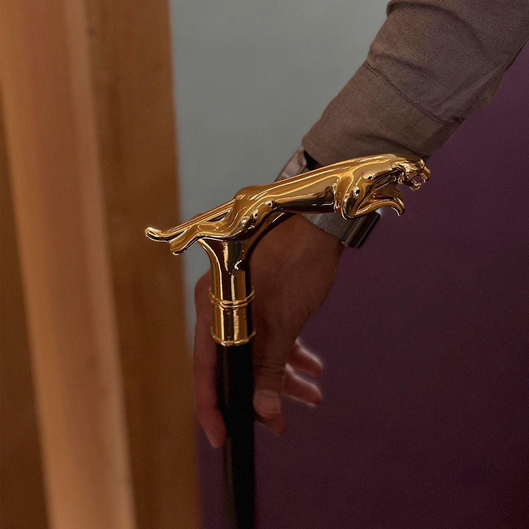 Leopard Handle Walking Stick - 24