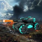 دبابة ريموت كنترول مع قاذف كرات الجل