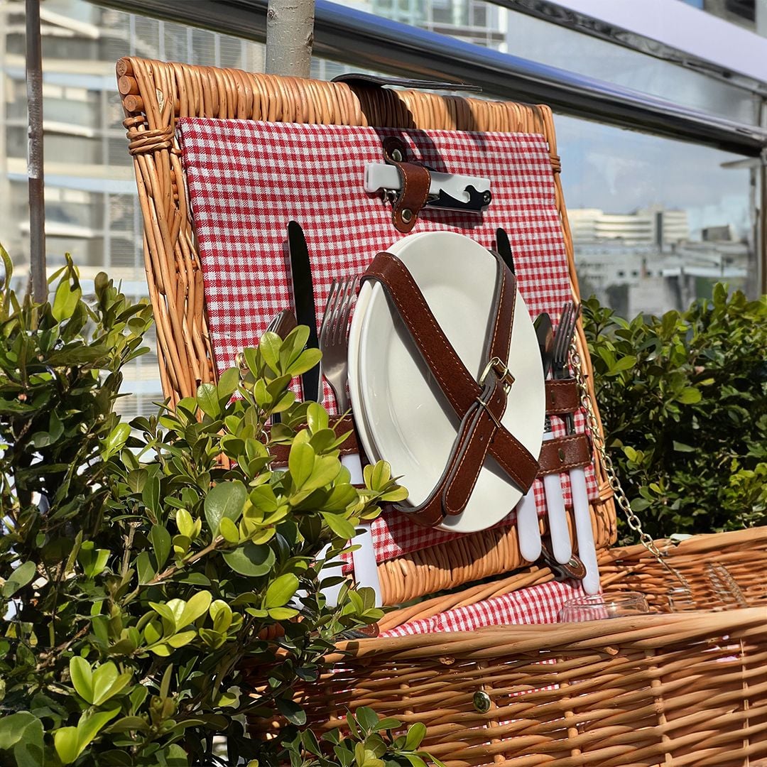 سلة النزهات المتكاملة من الراتان - 5