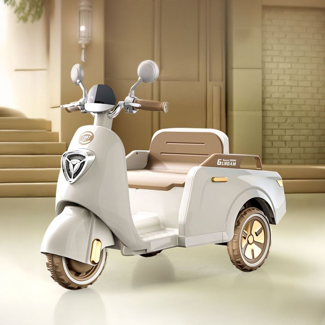 دراجة فيسبا كهربائية للاطفال بمقعد خلفي - 11