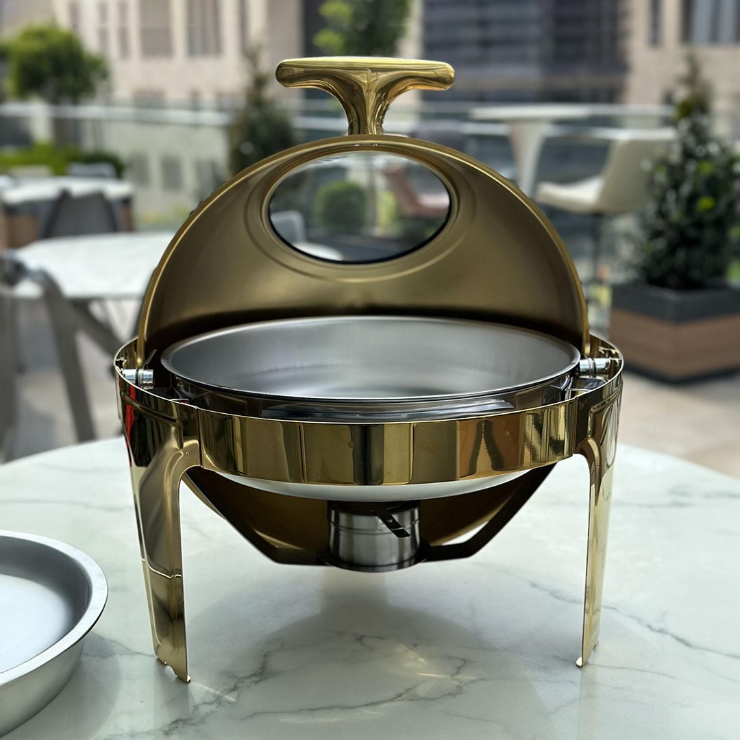 موقد بوفيه مُستدير ستانلس ستيل - 4