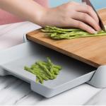 لوح تقطيع خشبي مع صندوق تخزين - 5