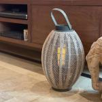 فانوس الشموع الخشبي - 55 سم