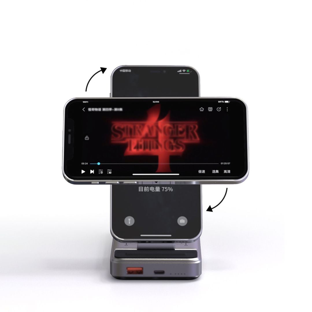 شاحن وباور بانك لاسلكي متعدد الوظائف - 5