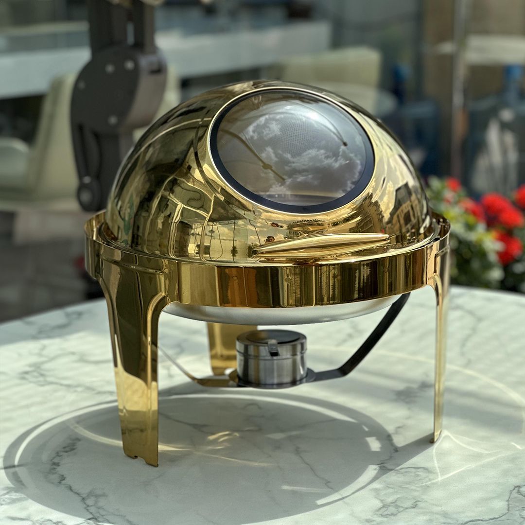 موقد بوفيه مُستدير ستانلس ستيل - 12