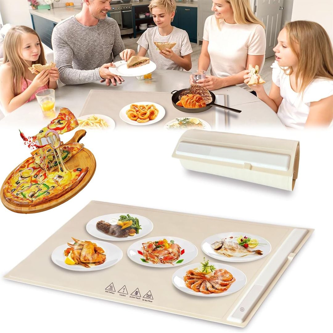 لوح تسخين الطعام السيليكون القابل للطي - 1