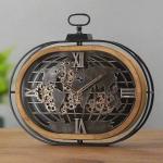 ساعة حائط تروس معدنية بتصميم خريطة العالم - 2