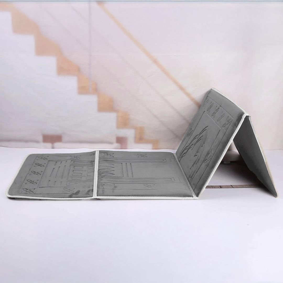 سجادة صلاة قابلة للطي مع مسند ظهر - 6