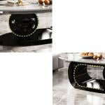 طقم طاولات وسط بيضاوية بتصميم فاخر - 12