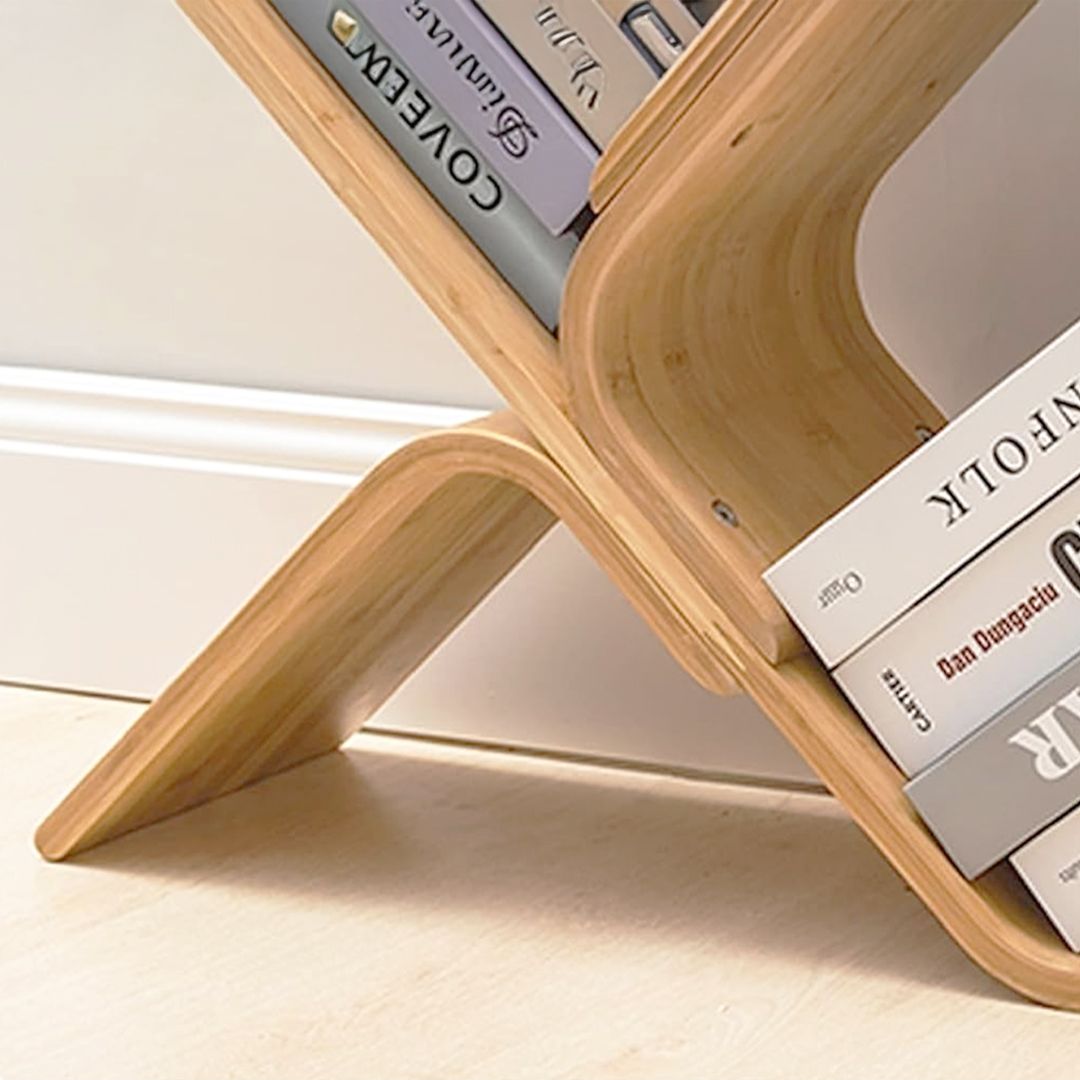 رفوف خيزران أرضية للكتب - 5