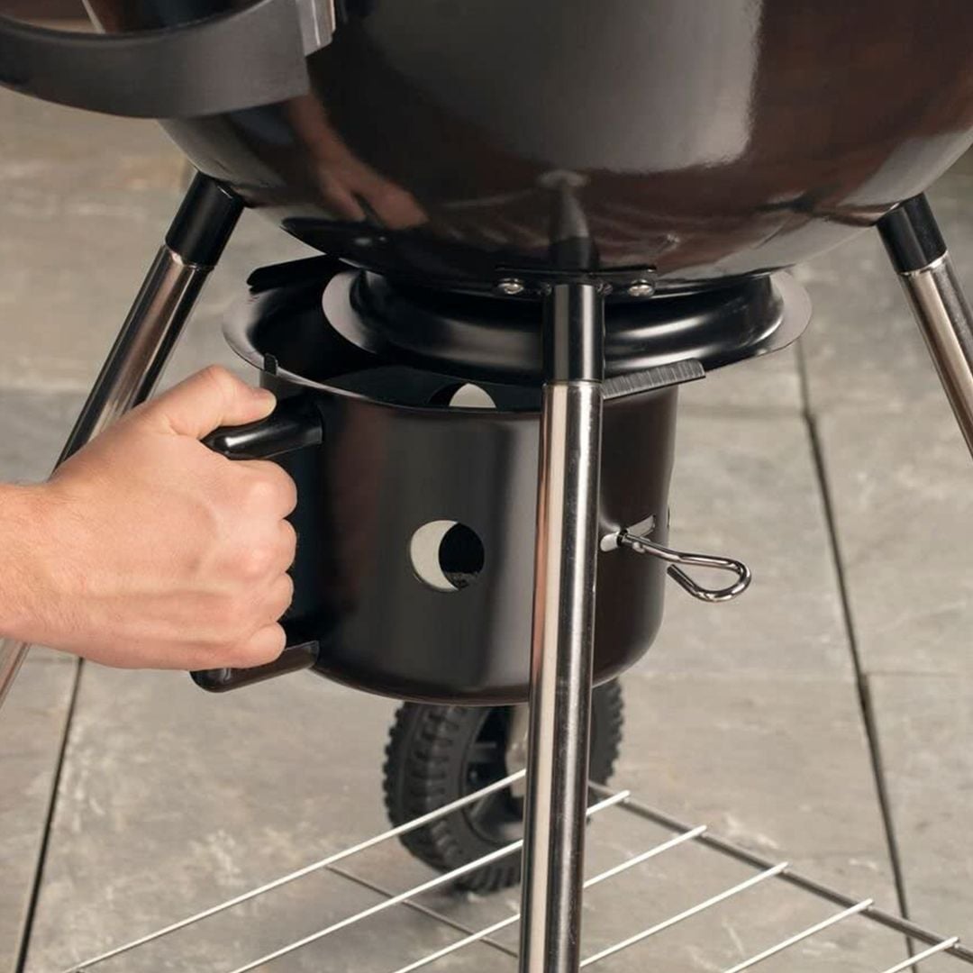 شواية الفحم للرحلات بغطاء علوي 98 سم - 8