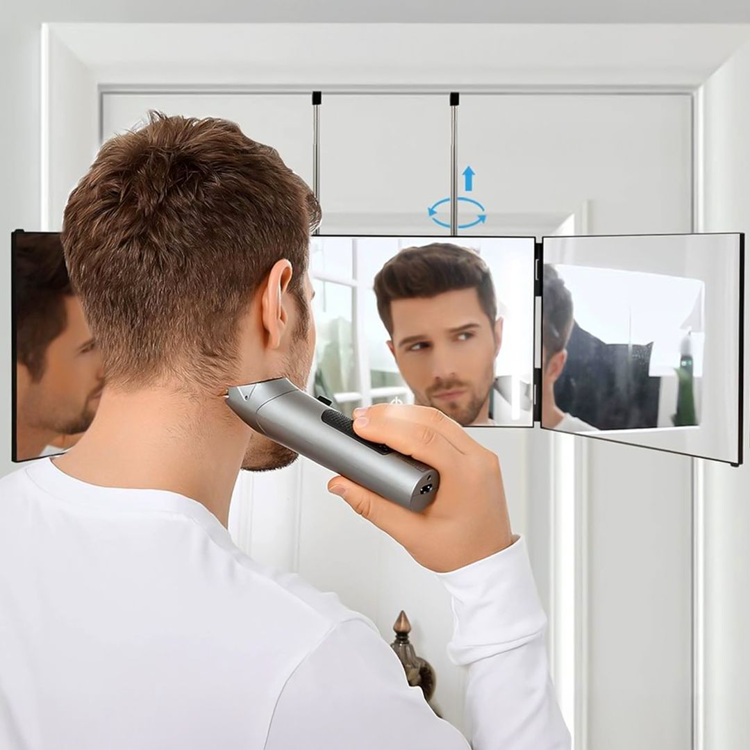 مرآة ثلاثية الجوانب قابلة للطي والتعليق - 15