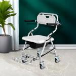 كرسي حمام طبي بعجلات قابل للطي