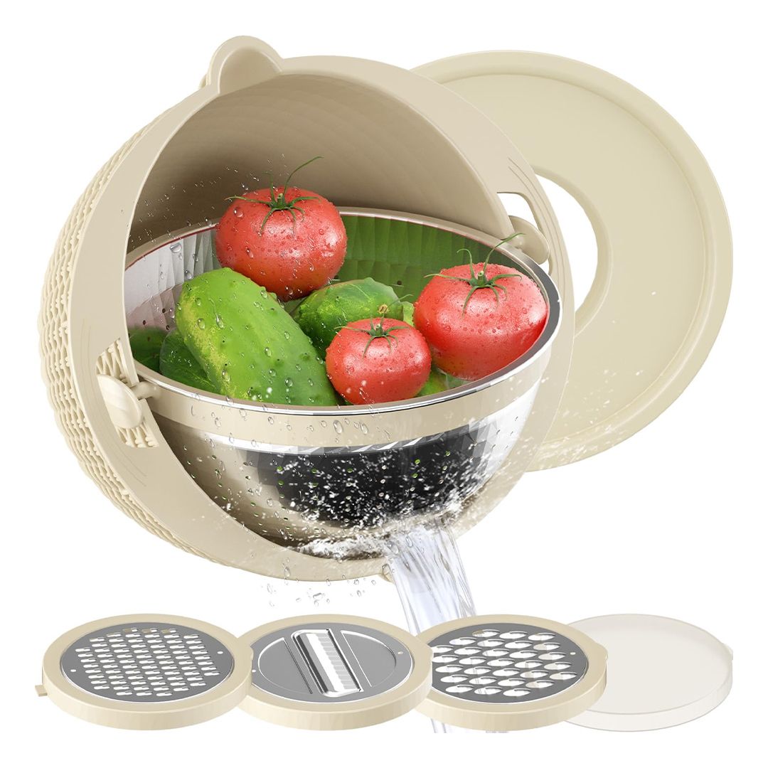 مبشرة ومصفاة بلاستيكية مع غطاء - 5