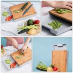 لوح تقطيع خشبي مع صندوق تخزين - 8