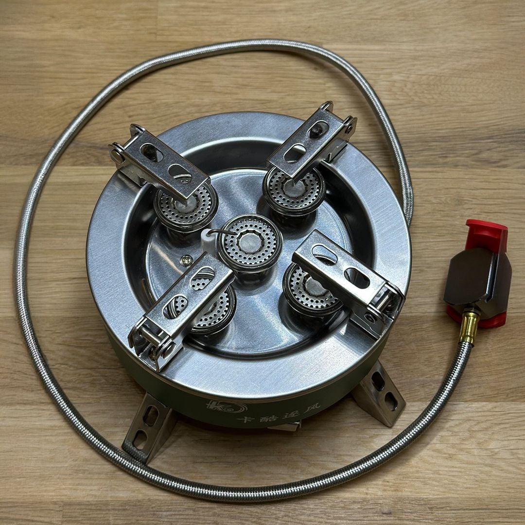 موقد الغاز بخمس شعلات للتخييم - 7