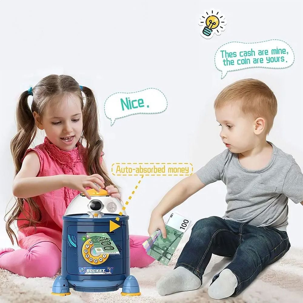 A Rocket Piggy Bank With A Secret Number product thumbnail 3