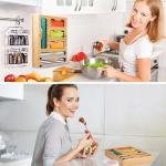 منظم أكياس وموزع تغليف خشبي - 5