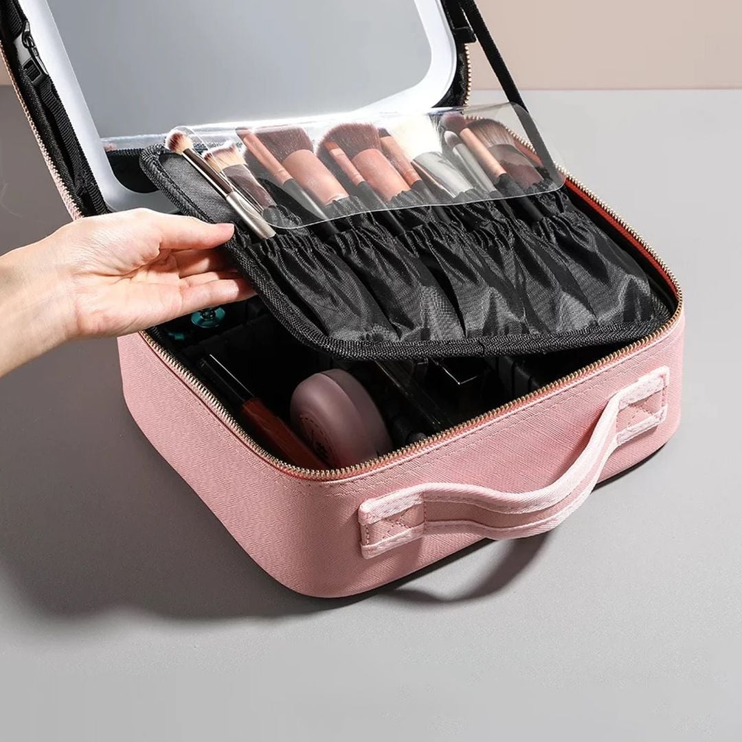 Cosmetic Storage Box With LED light Mirror product thumbnail 6