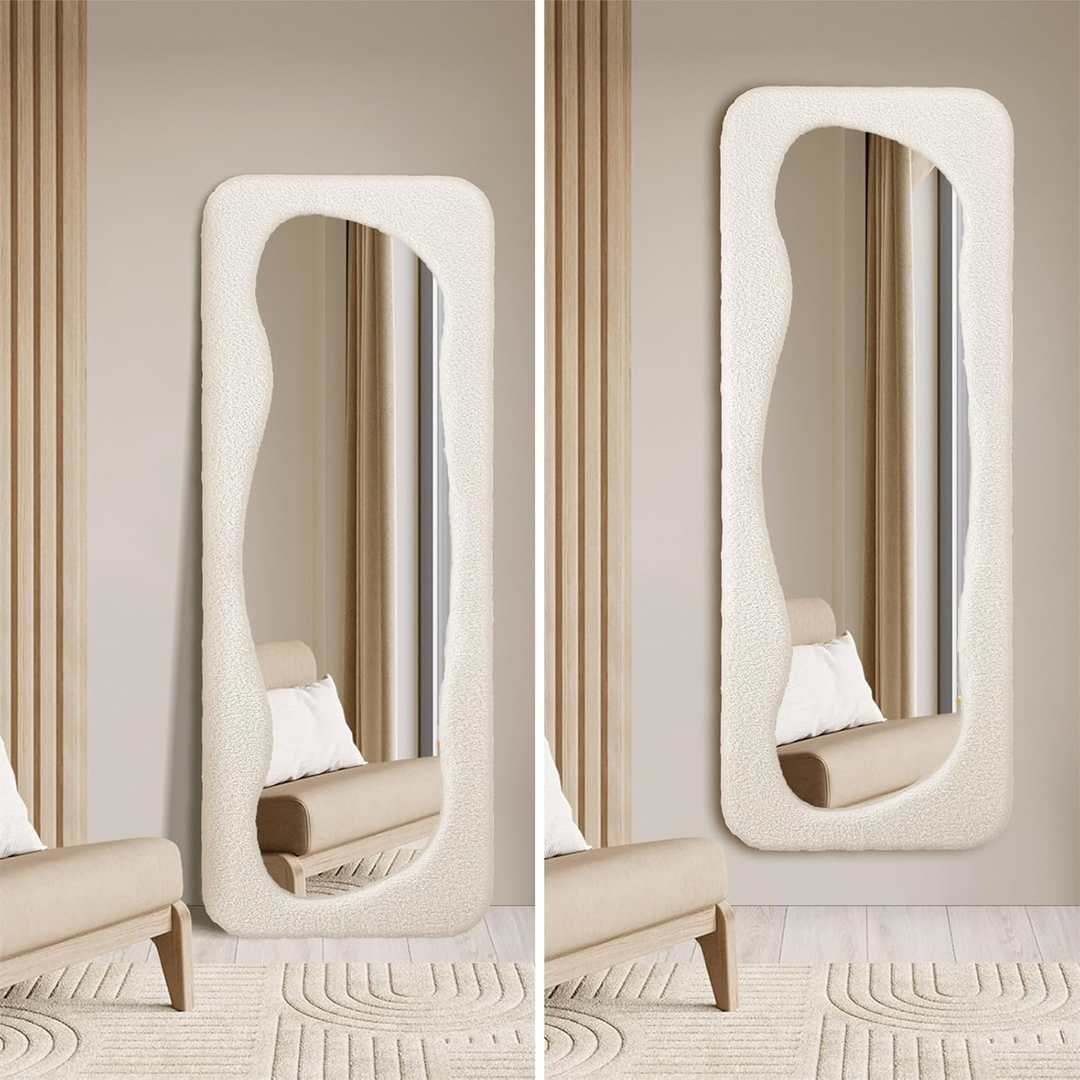 Mirror with a Wavy Teddy Fur Frame product thumbnail 6